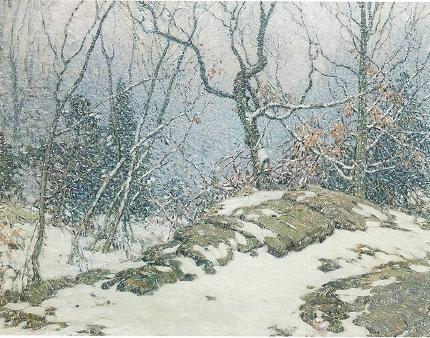 Snowfall in the Woods by Everett Longley Warner - Auction record, sale price, and art valuation. Compare with similar artists and explore comparable artworks.