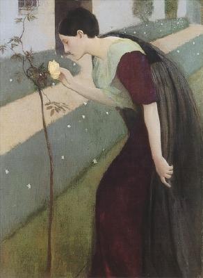 Woman With A Rose