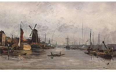 MOORED BOATS, ROTTERDAM