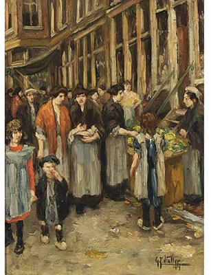MARKET SCÈNE by Gerard Johan Staller - Auction record, sale price, and art valuation. Compare with similar artists and explore comparable artworks.