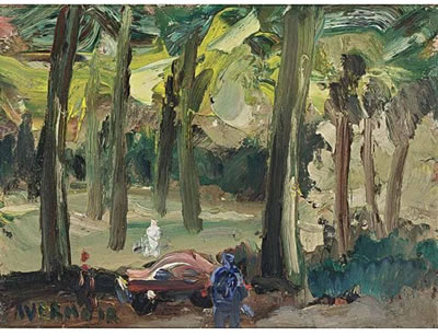 FIGURES IN A FOREST LANDSCAPE