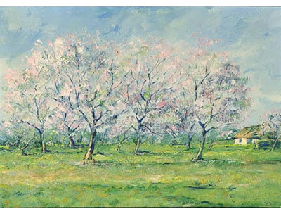 SPRING LANDSCAPE WITH BLOSSOM TREES by Peter Van Den Braken - Auction record, sale price, and art valuation. Compare with similar artists and explore comparable artworks.