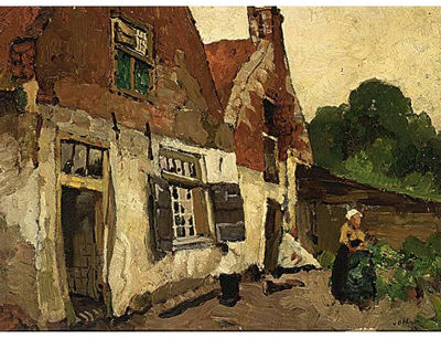 A PEASANT WOMAN NEAR A FARMHOUSE by Willem Hendrik van der Nat - Auction record, sale price, and art valuation. Compare with similar artists and explore comparable artworks.