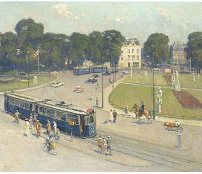 A VIEW OF THE FREDERIKSPLEIN, AMSTERDAM