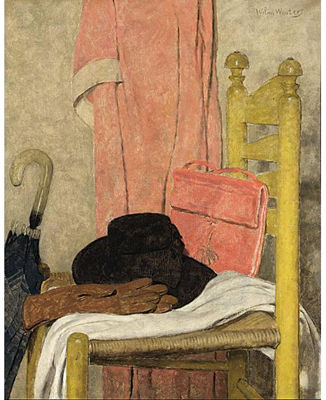 A STILL LIFE WITH A HAT, UMBRELLA, BAG AND GLOVES by Wilhelmus Hendrikus Marie Wouters - Auction record, sale price, and art valuation. Compare with similar artists and explore comparable artworks.