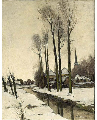 A VIEW OF A VILLAGE IN WINTER by Paul (Johannes Petrus Paulus) Bodifee - Auction record, sale price, and art valuation. Compare with similar artists and explore comparable artworks.