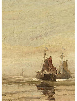 SAILING VESSELS OFFSHORE by Gerard Van Der Laan - Auction record, sale price, and art valuation. Compare with similar artists and explore comparable artworks.