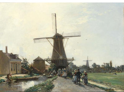 PROMENADE AU BORD DU CANAL, HOLLANDE
