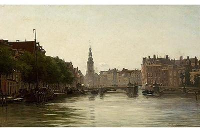Sample artwork by Willem Oppenoorth (1847 - 1905), known for landscape painting - View similar artists and auction records