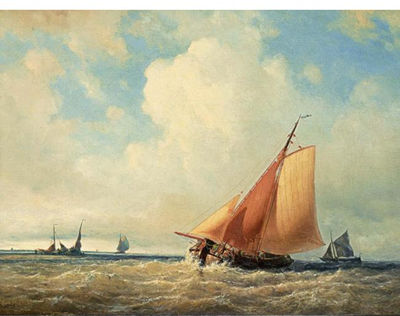 A SAILING VESSEL AT FULL SAIL by Jan Frederik Schutz Sr - Auction record, sale price, and art valuation. Compare with similar artists and explore comparable artworks.