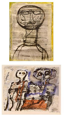 TWO FIGURES; PORTRAIT