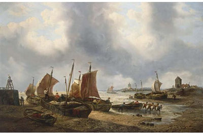 "A FRESH BREEZE OFF SCHEVENINGEN" by Francois Etienne Musin - Auction record, sale price, and art valuation. Compare with similar artists and explore comparable artworks.