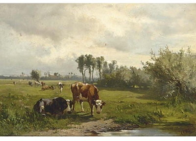 COWS IN A SUMMER LANDSCAPE