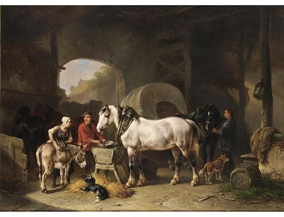 TENDING THE HORSES