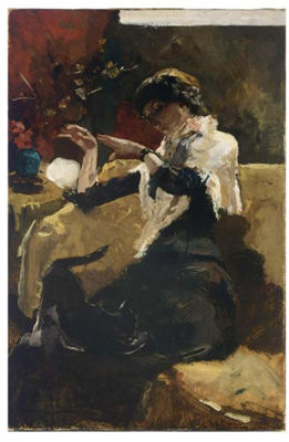'DAME MET KAT' (A LADY WITH A CAT )