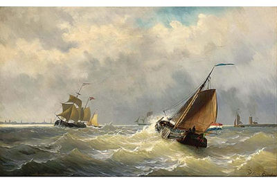 Sample artwork by Willem Gruyter (1817 - 1880), known for painting - View similar artists and auction records