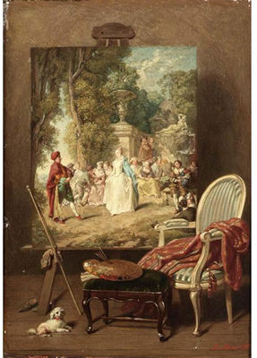 Sample artwork by Jose Serra Y Porson (1824 - 1910), known for realist themes, history paintings, flowers, "tableautin" - View similar artists and auction records