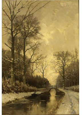 A ROWING BOAT ON A CANAL IN WINTER by Frederik Jacobus Du Chattel - Auction record, sale price, and art valuation. Compare with similar artists and explore comparable artworks.