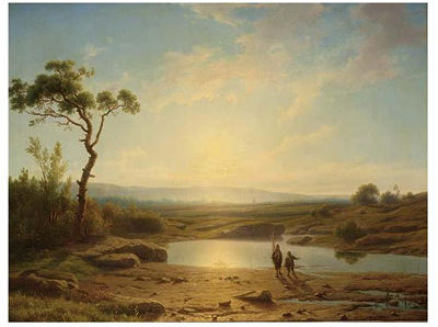 FISHERMEN IN A LANDSCAPE