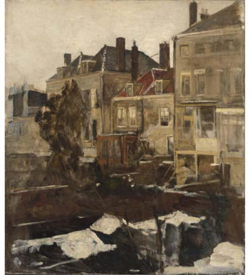 VIEW FROM THE ARTIST´S STUDIO ON THE SCHEVENINGSEWEG, THE HAGUE