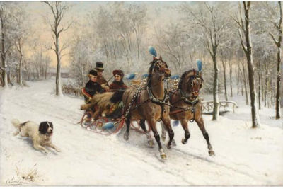A RIDING TOUR IN THE SNOW by Otto Eerelman - Auction record, sale price, and art valuation. Compare with similar artists and explore comparable artworks.