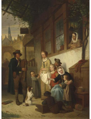 A STREET-MUSICIAN IN ANTWERP