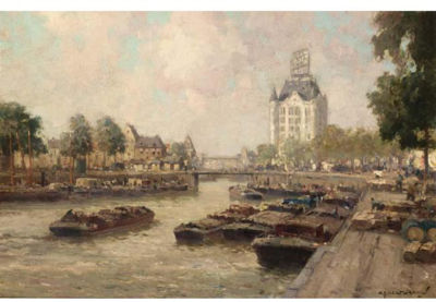 A VIEW OF THE HARINGVLIET, ROTTERDAM