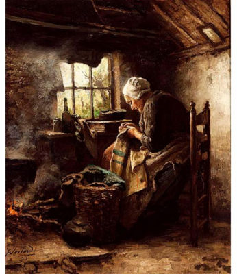 WOMAN SEWING