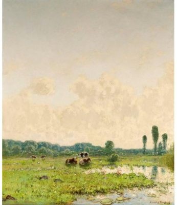 COWS IN A SUMMER LANDSCAPE