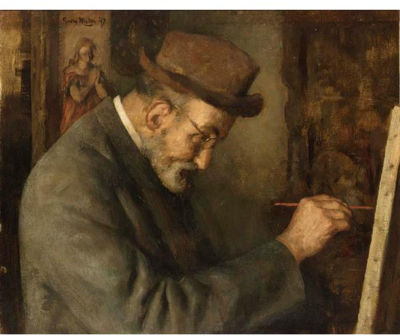 A PORTRAIT OF H. F. BOOT IN HIS WORKSHOP