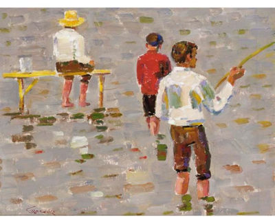 FISHING by Grigoryi Andryievitch Shponko - Auction record, sale price, and art valuation. Compare with similar artists and explore comparable artworks.