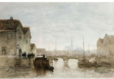 A VIEW ON HET SPAARNE, HAARLEM