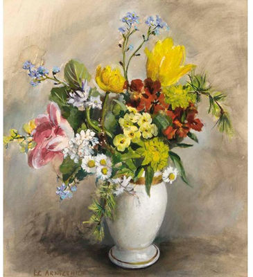 A FLOWER STILL LIFE by Elise Claudine Arntzenius - Auction record, sale price, and art valuation. Compare with similar artists and explore comparable artworks.