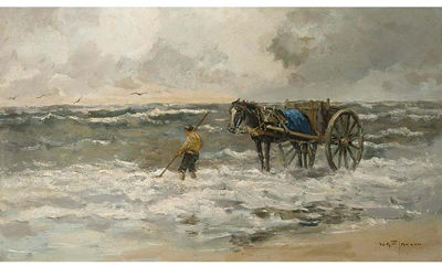 A Shell Fisher in the Breakers by Willem George Frederick Jansen - Auction record, sale price, and art valuation. Compare with similar artists and explore comparable artworks.
