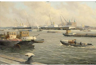 The Rotterdam Harbour by Marinus Johannes de Jongere - Auction record, sale price, and art valuation. Compare with similar artists and explore comparable artworks.