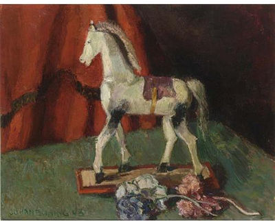 A Still Life with a Toy Horse by Johan Buning - Auction record, sale price, and art valuation. Compare with similar artists and explore comparable artworks.