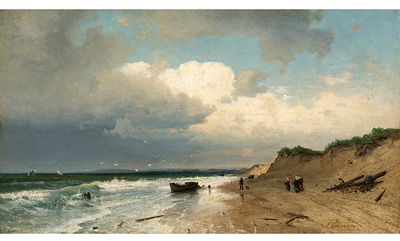 FISHERFOLK ON THE BEACH
