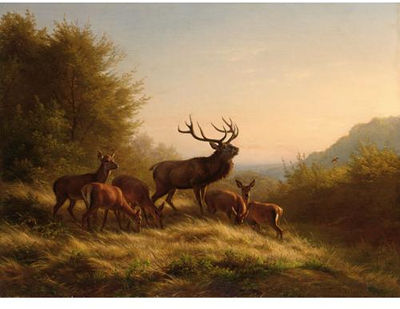 DEER IN A LANDSCAPE