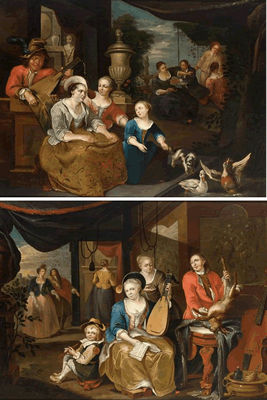 Sample artwork by François Xavier Henri Verbeeck (1686 - 1755), known for cheerful paintings, genre compositions - View similar artists and auction records