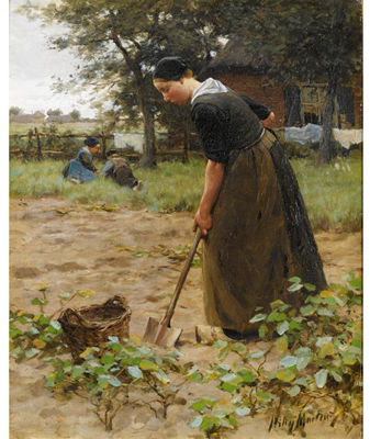 AT WORK IN THE GARDEN