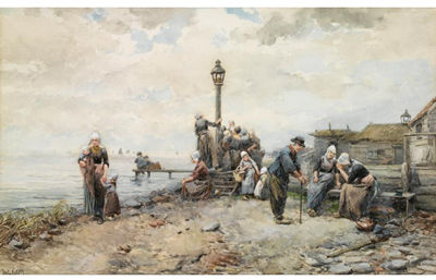 DEPARTURE OF THE FISHING FLEET, VOLENDAM