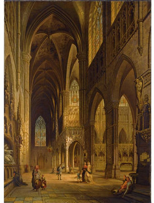VUE DU TRANSEPT DE L'EGLISE CATHEDRALE D'AMIENS