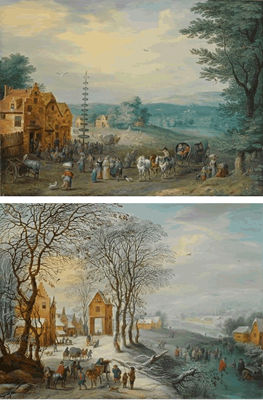 Sample artwork by Karel (Charles) Beschey (1706 - 1776), known for genre and landscape painting - View similar artists and auction records