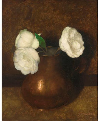 KOPER KANNETJE MET ROZEN