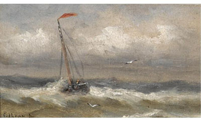 A FISHING BOAT ON OPEN SEA