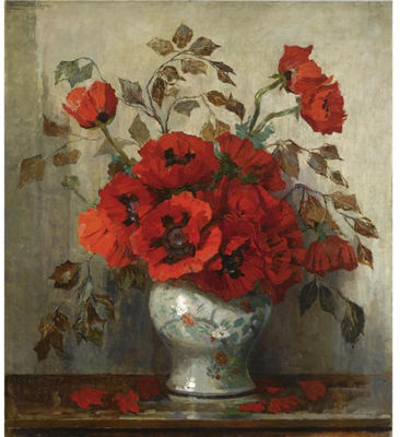 Sample artwork by Jeanette Slager (1881 - 1945), known for still life, rural landscape paintings - View similar artists and auction records