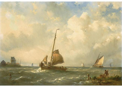 SHIPPING IN A STIFF BREEZE by Nicolaas Martinus Wijdoogen - Auction record, sale price, and art valuation. Compare with similar artists and explore comparable artworks.