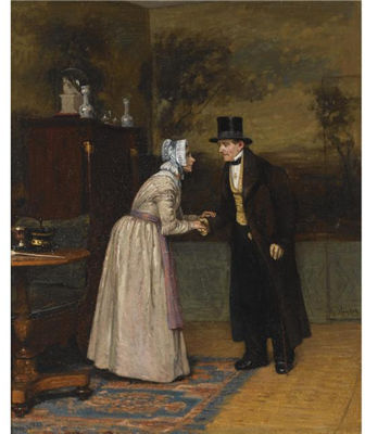 Sample artwork by Gerke Henkes (1844 - 1927), known for genre painting - View similar artists and auction records
