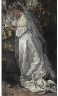 THE BRIDE ('BRUILOFTSMORGEN') by Albert Roelofs - Auction record, sale price, and art valuation. Compare with similar artists and explore comparable artworks.