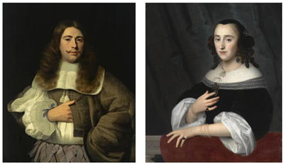 A PORTRAIT OF ANDRIES RIJCKAERT (1636-1716), STANDING HALF-LENGTH, WEARING A BROWN COAT WITH A WHITE LACE COLLAR AND PURPLE RIBBONS;AND A PORTRAIT OF HIS SISTER SUSANNA RIJCKAERT (BORN 1635), HALF LENGTH, WEARING A BLACK DRESS WITH A WHITE LACE COLLAR AND by Isaak Luttichuys - Auction record, sale price, and art valuation. Compare with similar artists and explore comparable artworks.